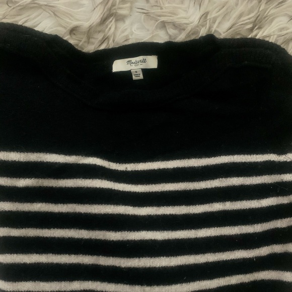 Black/Cream Striped Madewell Sweater - Picture 2 of 2